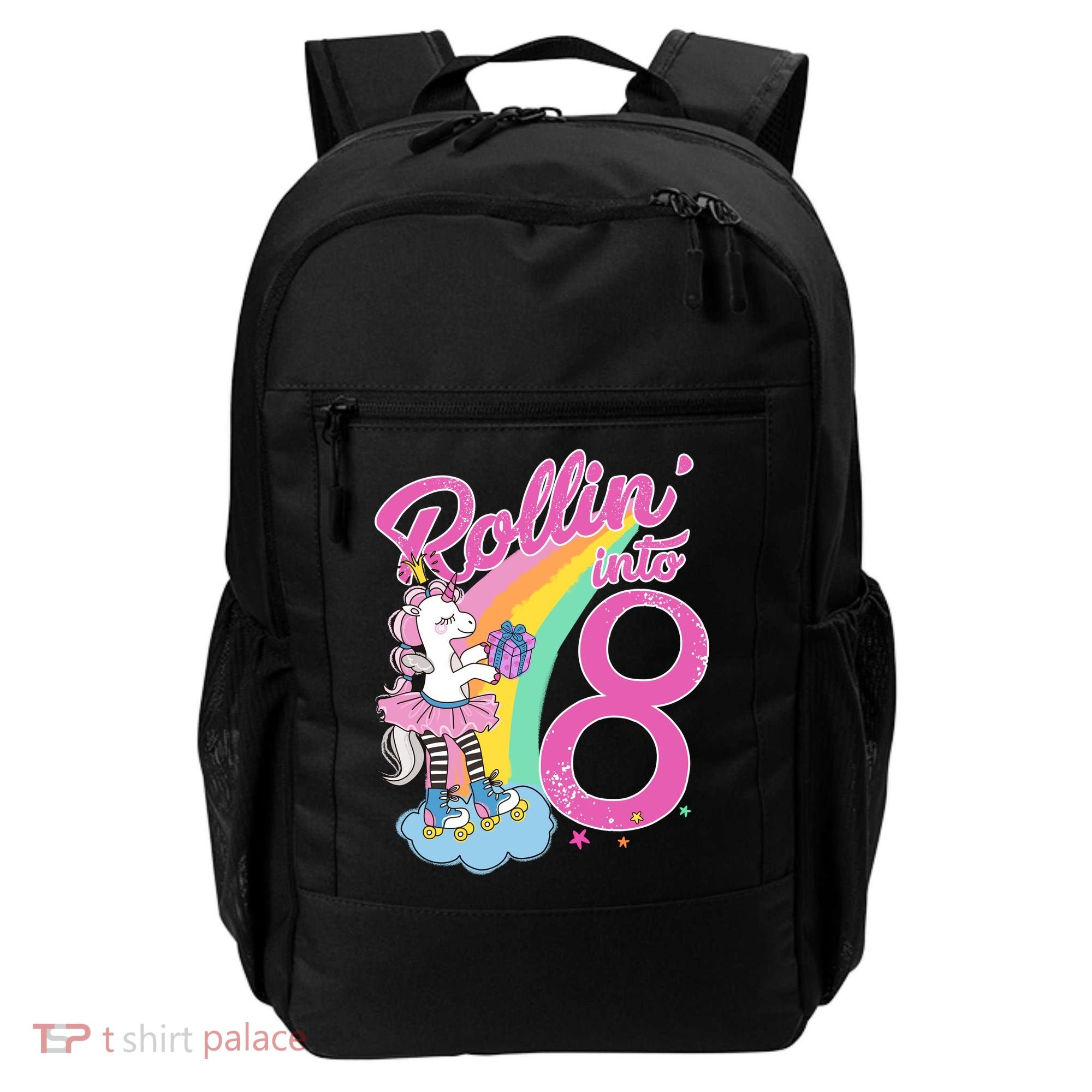 Rollin' Into 8 Skating Unicorn Birthday Backpack