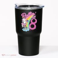 Rollin' Into 8 Skating Unicorn Birthday Tumbler thumb 0