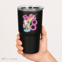 Rollin' Into 8 Skating Unicorn Birthday Tumbler thumb 2