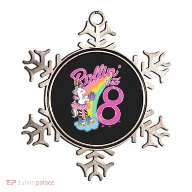 Rollin' Into 8 Skating Unicorn Birthday Ornament