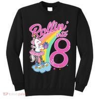 Rollin' Into 8 Skating Unicorn Birthday Tall Sweatshirt thumb 0