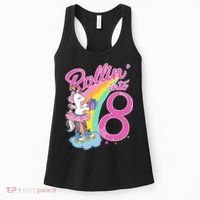 Rollin' Into 8 Skating Unicorn Birthday Women's Tank Top thumb 0