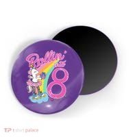 Rollin' Into 8 Skating Unicorn Birthday Magnet thumb 0