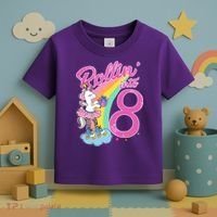 Rollin' Into 8 Skating Unicorn Birthday Toddler T-Shirt thumb 3