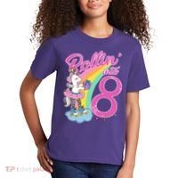 Rollin' Into 8 Skating Unicorn Birthday Kids T-Shirt thumb 2