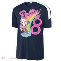 Rollin' Into 8 Skating Unicorn Birthday Sport-Tek Competitor United Soccer Jersey thumb 2