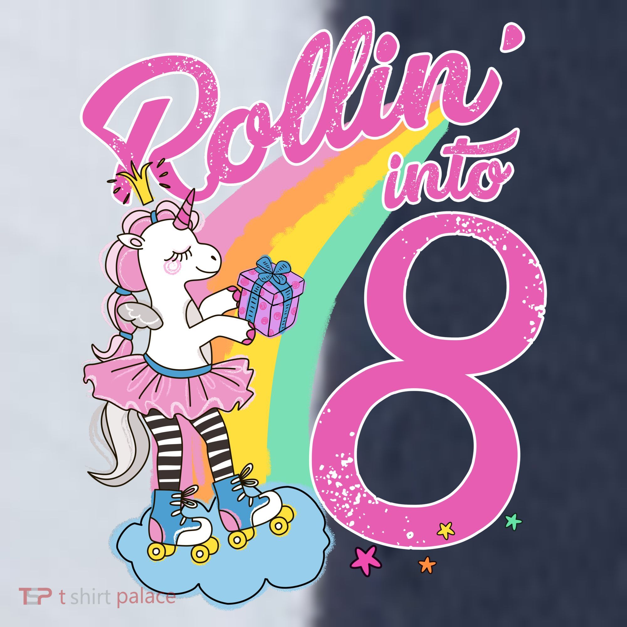 Rollin' Into 8 Skating Unicorn Birthday Sport-Tek Competitor United Soccer Jersey