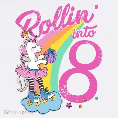 Rollin' Into 8 Skating Unicorn Birthday Comfort Colors Garment-Dyed Hooded Sweatshirt