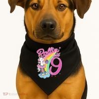 Rollin' Into 9 Skating Unicorn Birthday USA-Made Doggie Bandana thumb 1