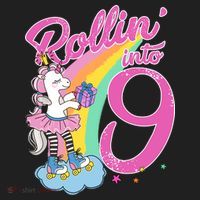 Rollin' Into 9 Skating Unicorn Birthday Beanie thumb 2