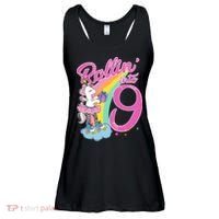Rollin' Into 9 Skating Unicorn Birthday Ladies Essential Flowy Tank thumb 0
