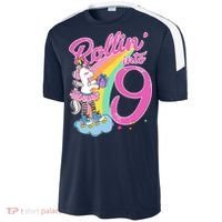 Rollin' Into 9 Skating Unicorn Birthday Sport-Tek Competitor United Soccer Jersey thumb 2