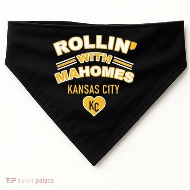 Rollin With Mahomes Kansas City USA-Made Doggie Bandana