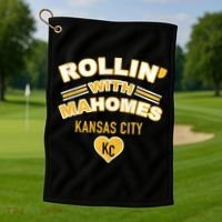 Rollin With Mahomes Kansas City Golf Towel thumb 1