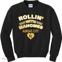 Rollin With Mahomes Kansas City Kids Sweatshirt thumb 0