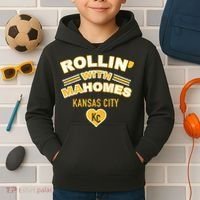 Rollin With Mahomes Kansas City Kids Hoodie thumb 2