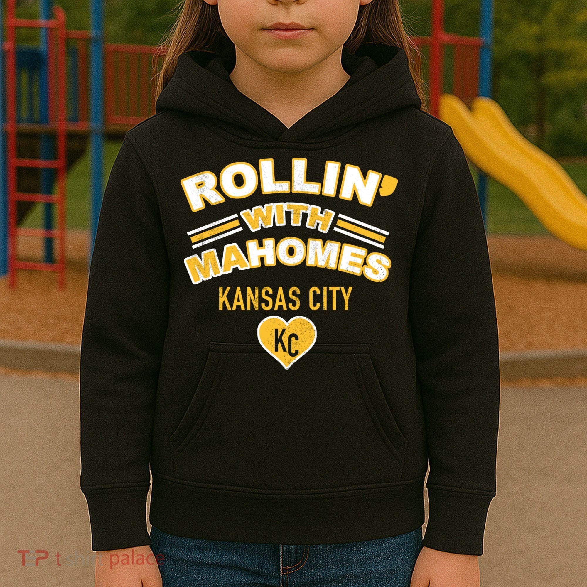 Rollin With Mahomes Kansas City Kids Hoodie