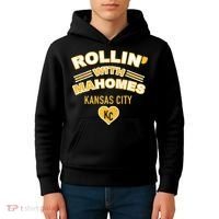 Rollin With Mahomes Kansas City Kids Hoodie thumb 4