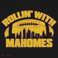 Rollin With Mahomes Kansas City Skyline Bucket Hat thumb 4
