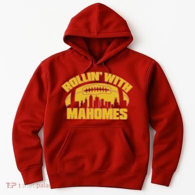 Rollin With Mahomes Kansas City Skyline Hoodie