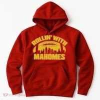 Rollin With Mahomes Kansas City Skyline Hoodie thumb 0