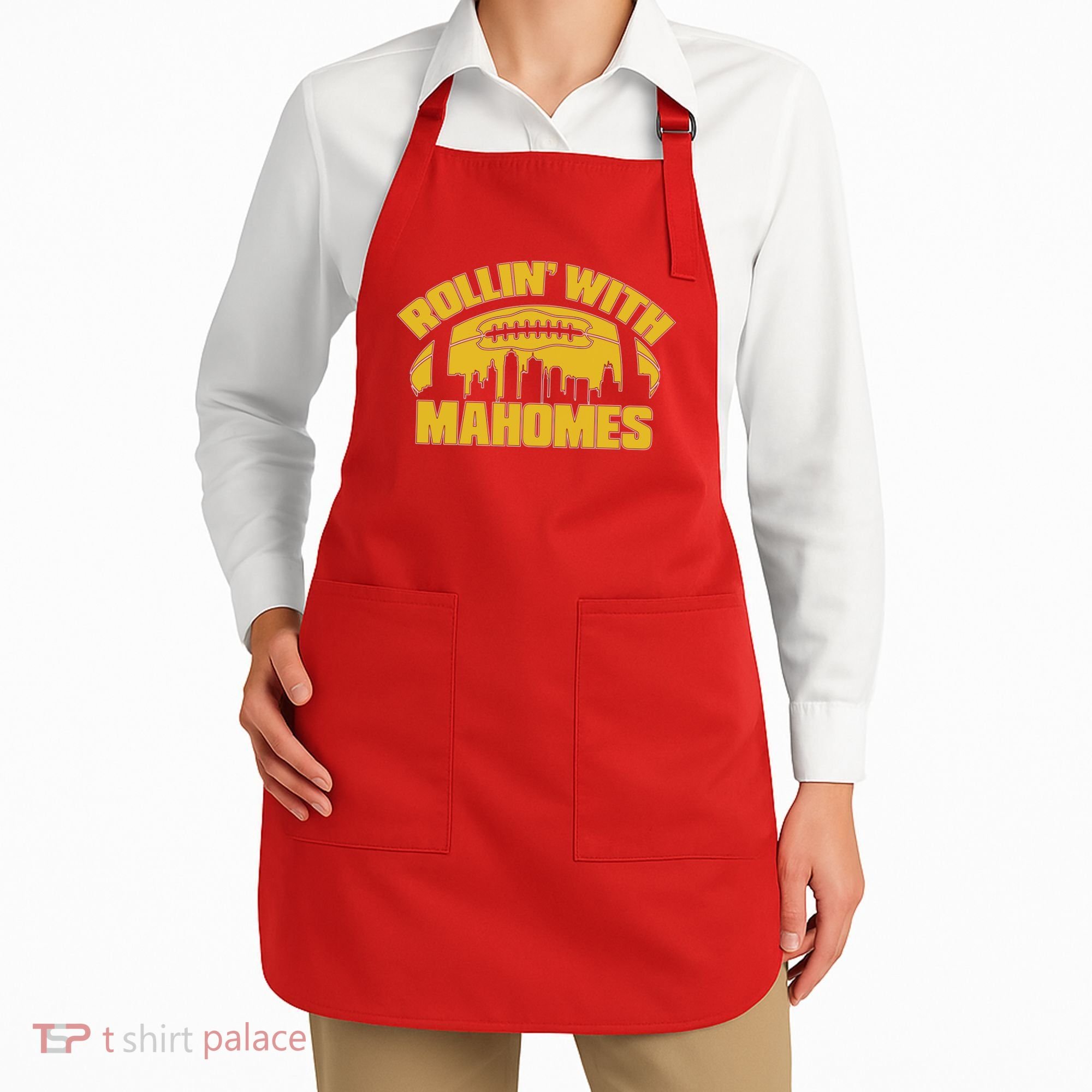 Rollin With Mahomes Kansas City Skyline Apron