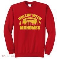 Rollin With Mahomes Kansas City Skyline Sweatshirt thumb 0