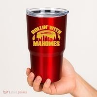 Rollin With Mahomes Kansas City Skyline Tumbler thumb 2