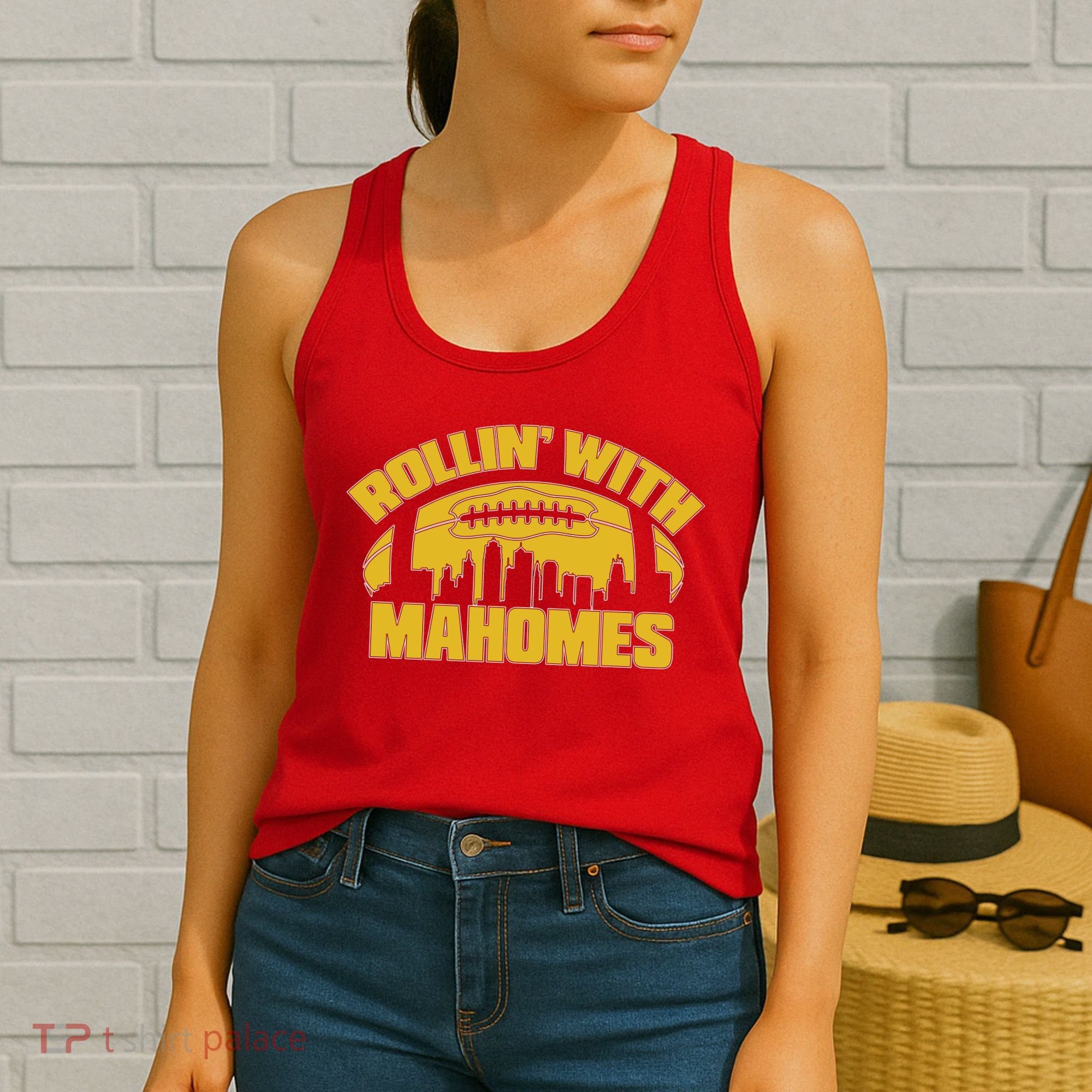 Rollin With Mahomes Kansas City Skyline Women's Tank Top