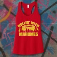 Rollin With Mahomes Kansas City Skyline Women's Tank Top thumb 3