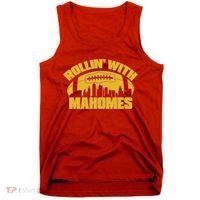 Rollin With Mahomes Kansas City Skyline Tank Top thumb 0