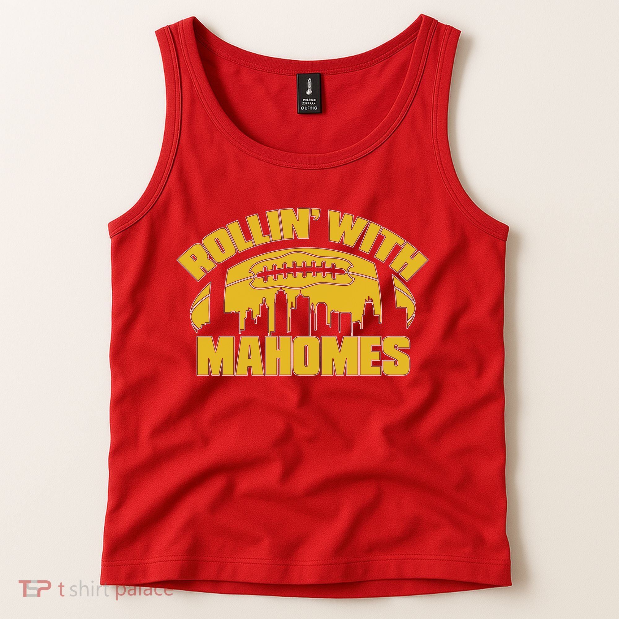 Rollin With Mahomes Kansas City Skyline Tank Top