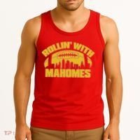 Rollin With Mahomes Kansas City Skyline Tank Top thumb 3