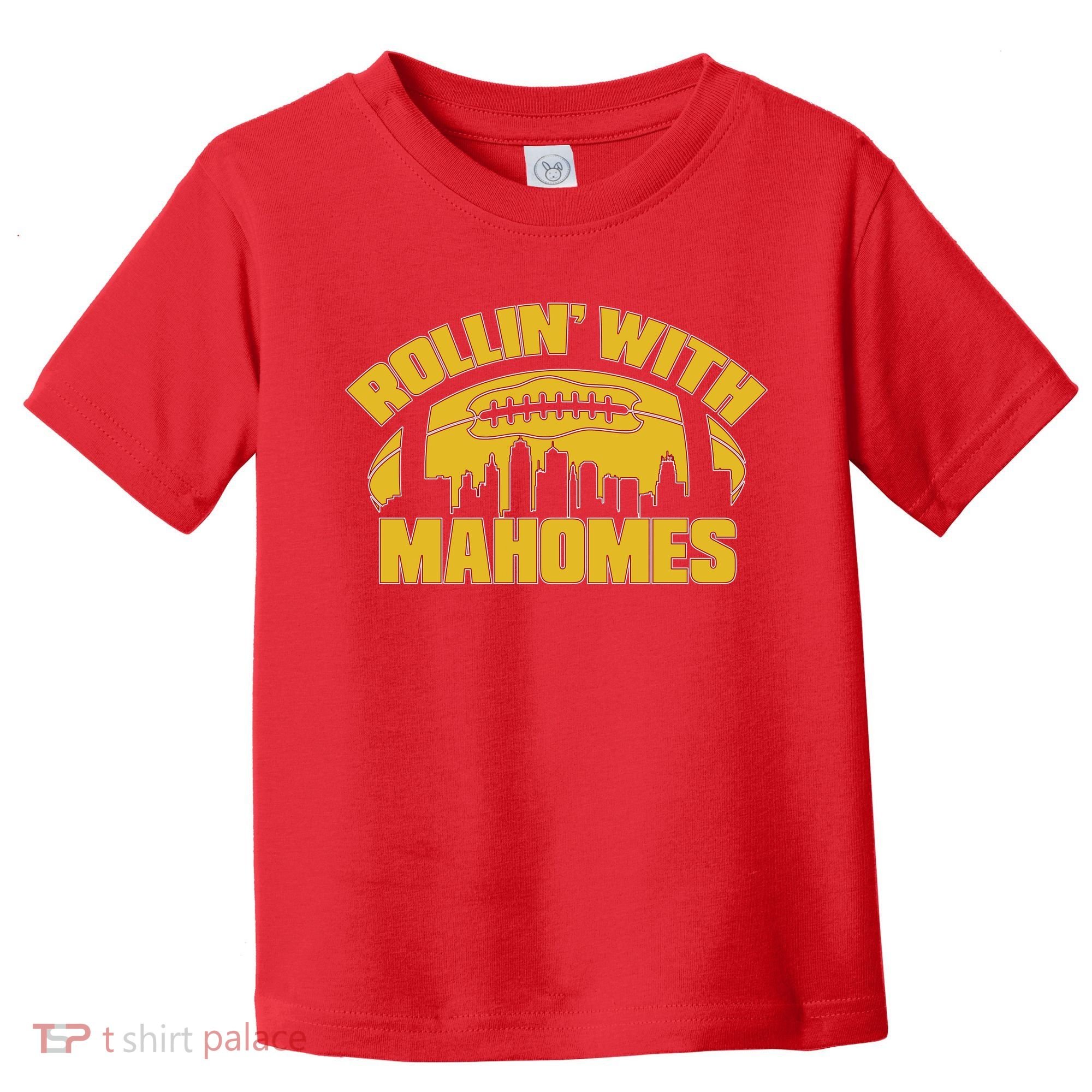 Rollin With Mahomes Kansas City Skyline Toddler T-Shirt