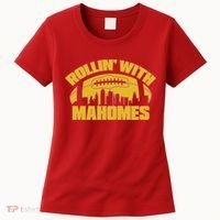 Rollin With Mahomes Kansas City Skyline Women's T-Shirt thumb 0