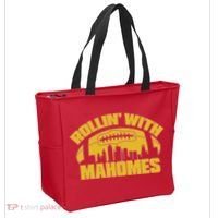 Rollin With Mahomes Kansas City Skyline Tote Bag thumb 2