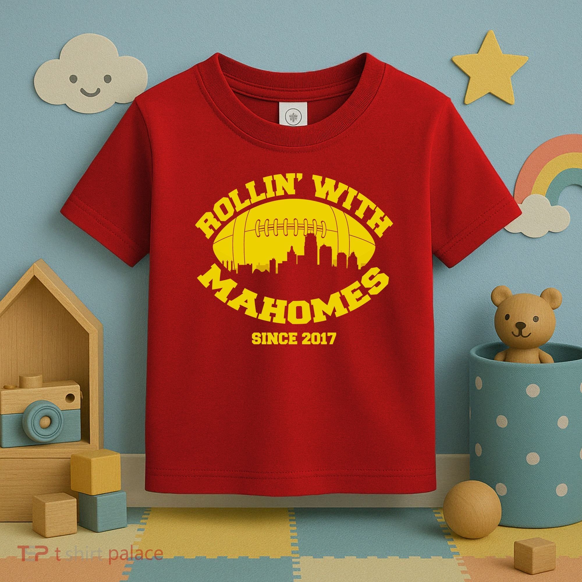 Rollin' With Mahomes Since 2017 Toddler T-Shirt