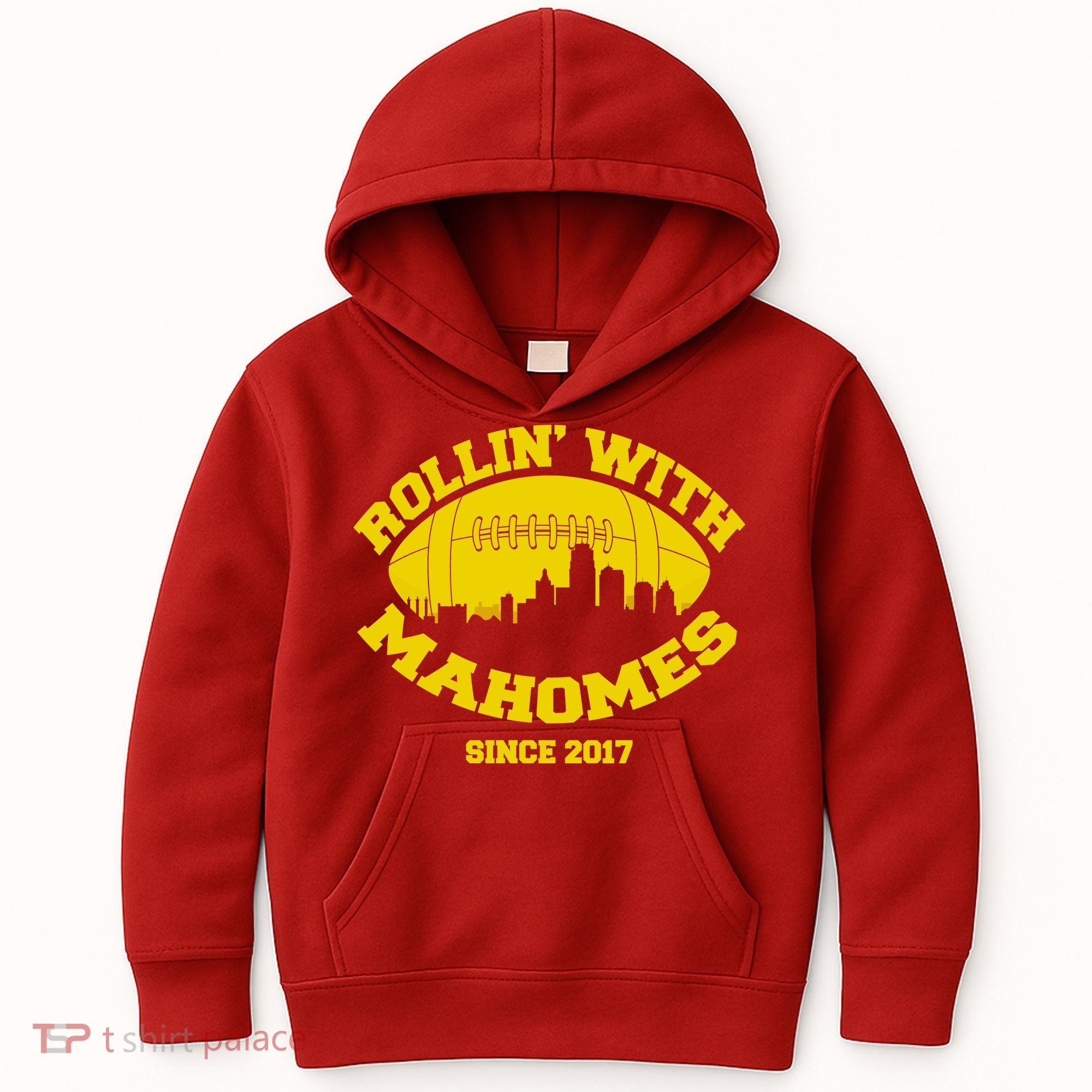 Rollin' With Mahomes Since 2017 Kids Hoodie
