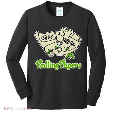 Rolling Paper 420 Medical Marijuana Kids Long Sleeve Shirt