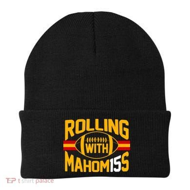 Rolling With Mahomes KC Football Beanie