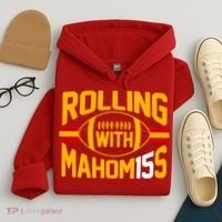 Rolling With Mahomes KC Football Hoodie thumb 4