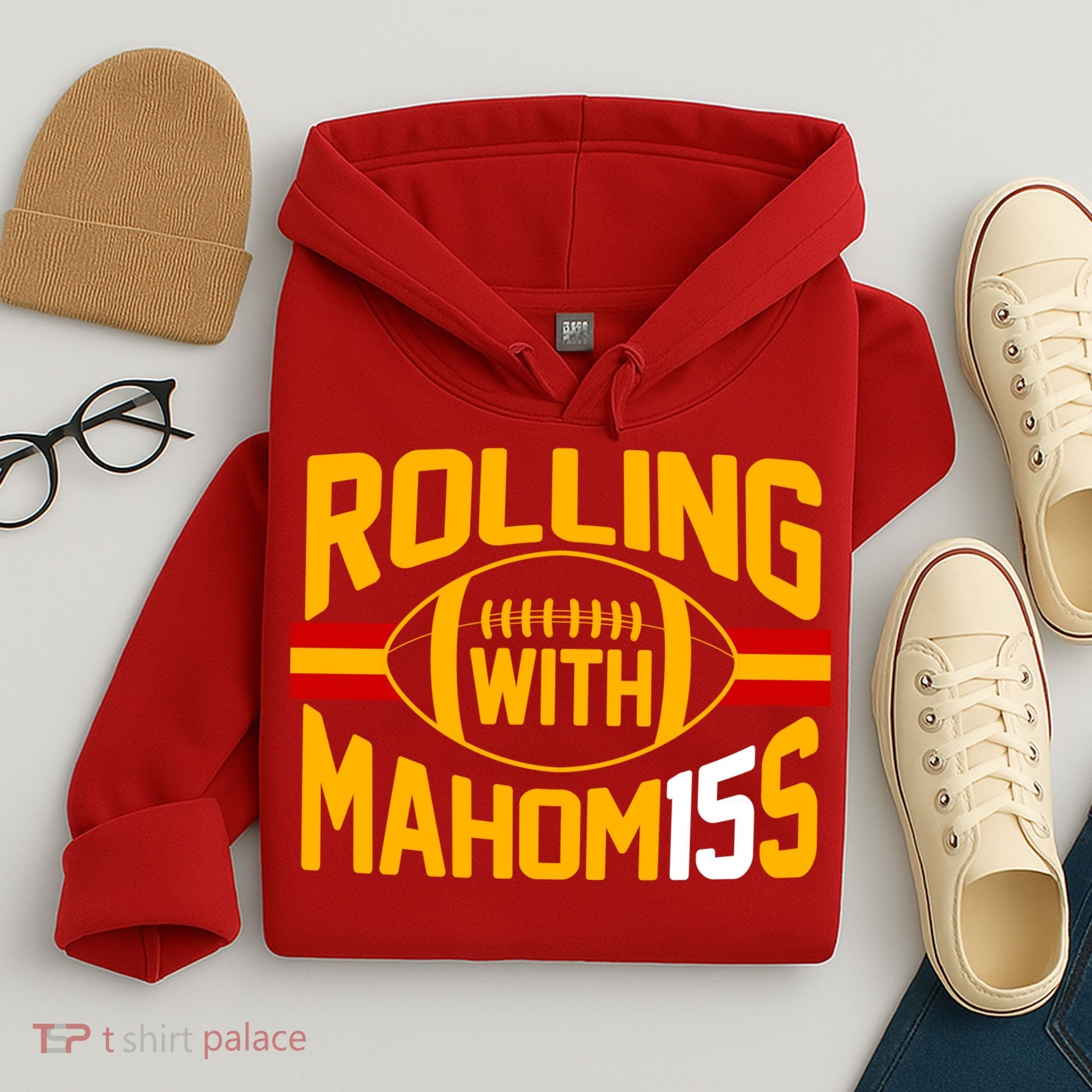 Rolling With Mahomes KC Football Hoodie