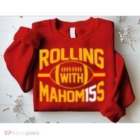 Rolling With Mahomes KC Football Sweatshirt thumb 2