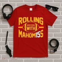 Rolling With Mahomes KC Football T-Shirt thumb 5