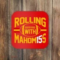 Rolling With Mahomes KC Football Coaster thumb 0
