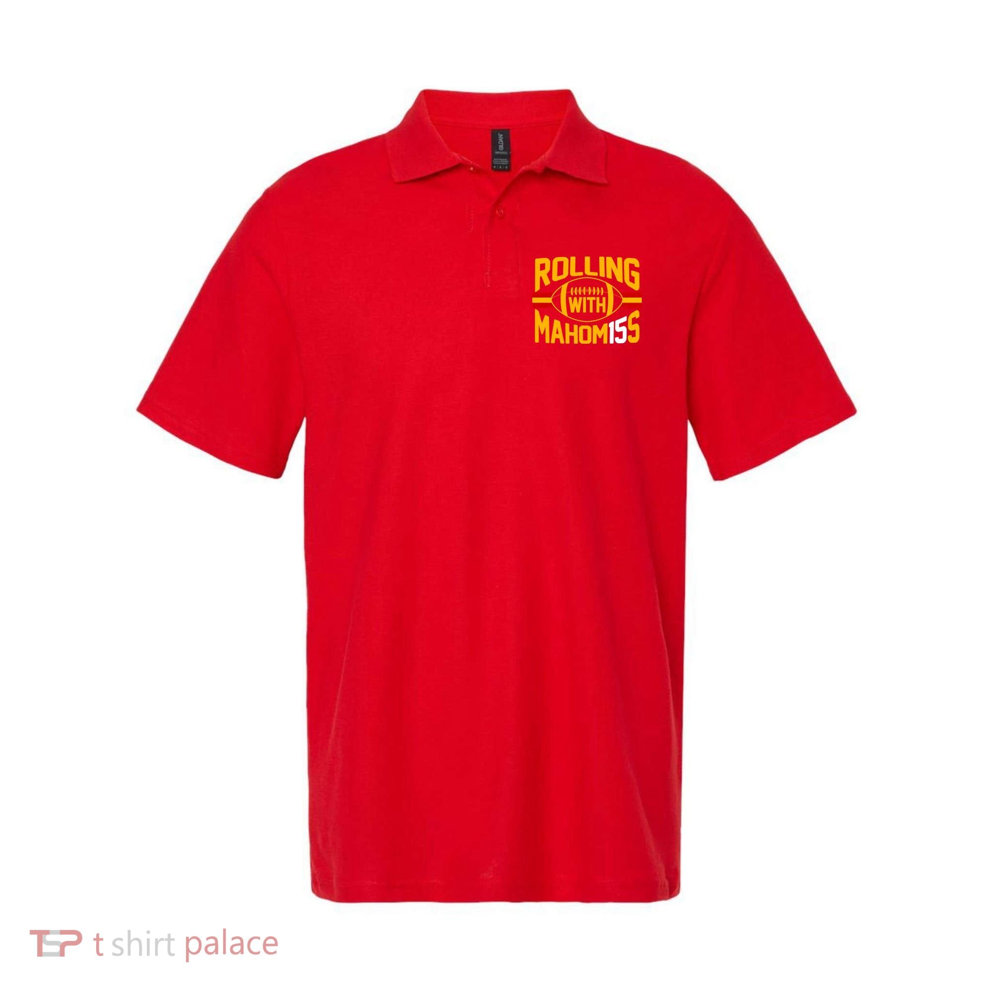 Rolling With Mahomes KC Football Polo