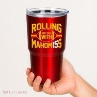 Rolling With Mahomes KC Football Tumbler thumb 2
