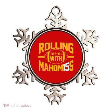 Rolling With Mahomes KC Football Ornament