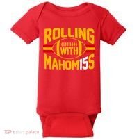 Rolling With Mahomes KC Football Baby Bodysuit thumb 0