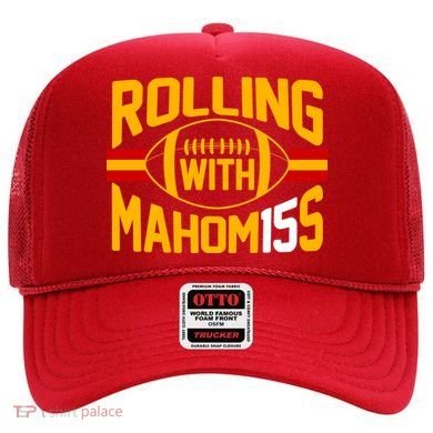 Rolling With Mahomes KC Football Hat